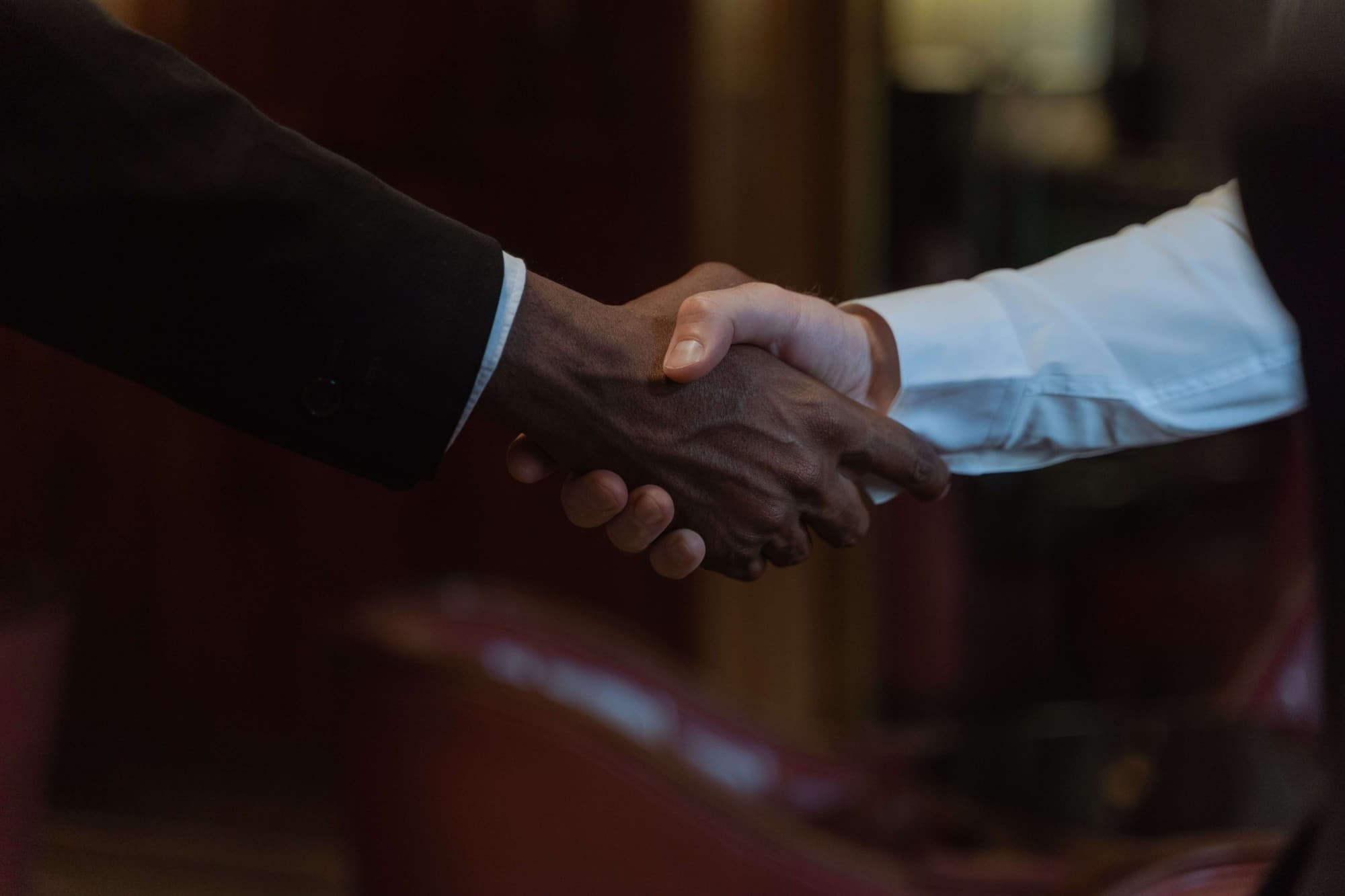 Two people shaking hands